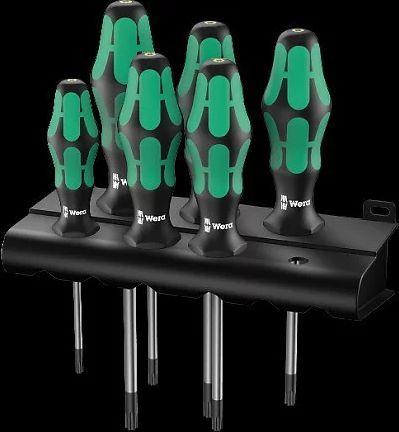 Wera 367/6 TORX® Screwdriver set Kraftform Plus and rack 6 pieces