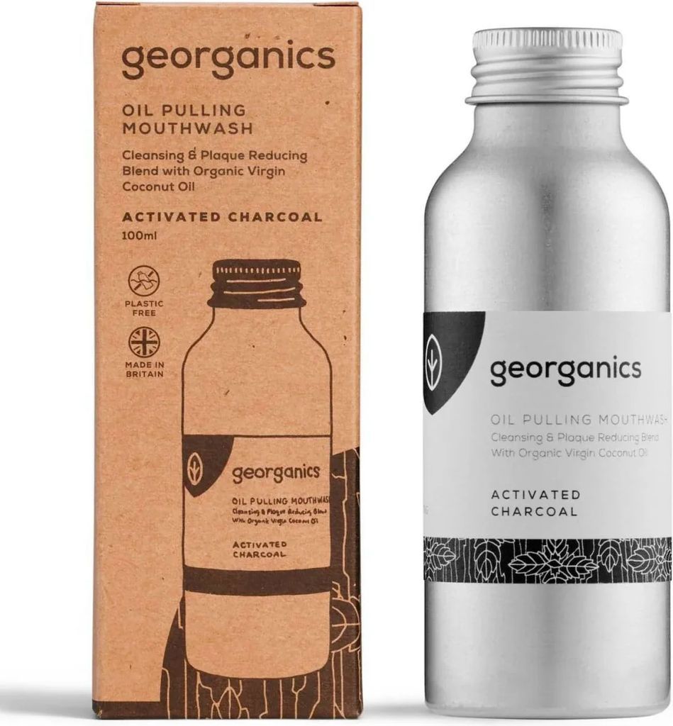 Georganics Oil Pulling Mouthwash Activated Charcoal 100ml