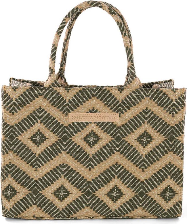 Luna Moon La Rambla Big Tote Taske Olive