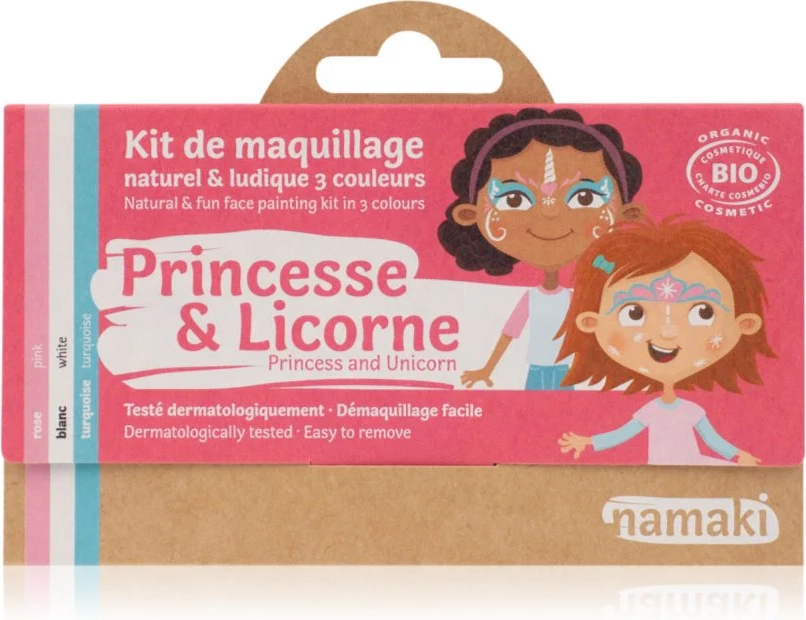 Ansigtsmaling sæt til børn
            Namaki Princess & Unicorn 3-Color Face Painting Kit