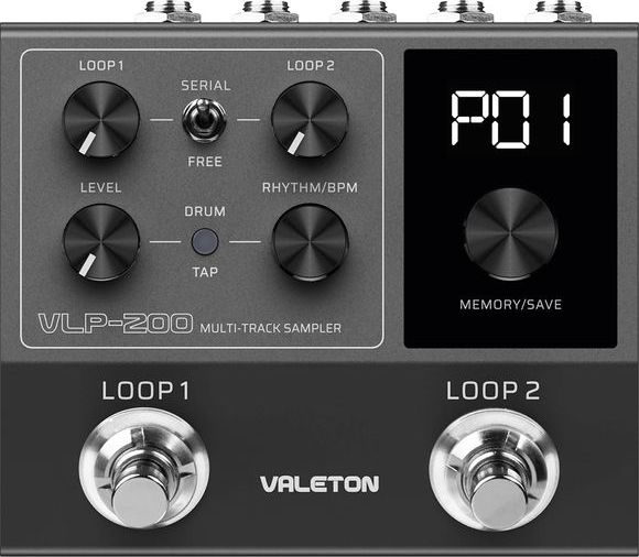 Valeton VLP 200 Multi-Effekt-Looper-Pedal mit 100 Drum-Patterns, 30 Effekten, unbegrenzten Overdubs kompaktes und langlebiges Gitarren-Effektpedal für Live-Auftritte und Aufnahmen