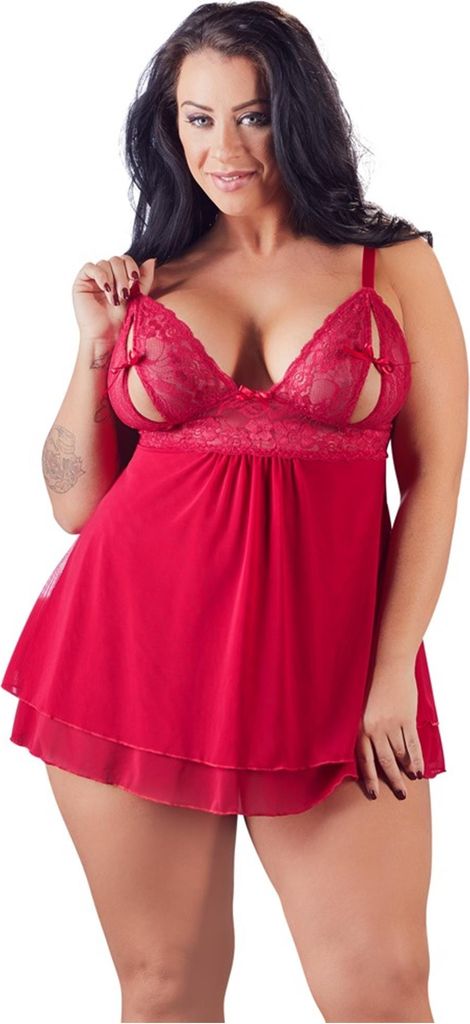 cottelli blonde babydoll plus size rød