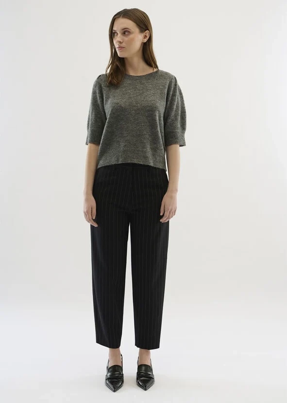karen by simonsen kbnoabelle plain pullover opal gray melange