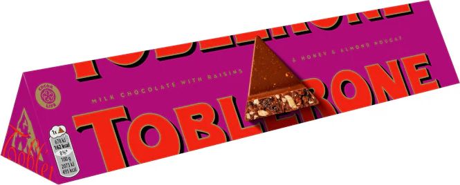 Toblerone frugt- og nøddemælkchokolade 100 g / 3,53 oz