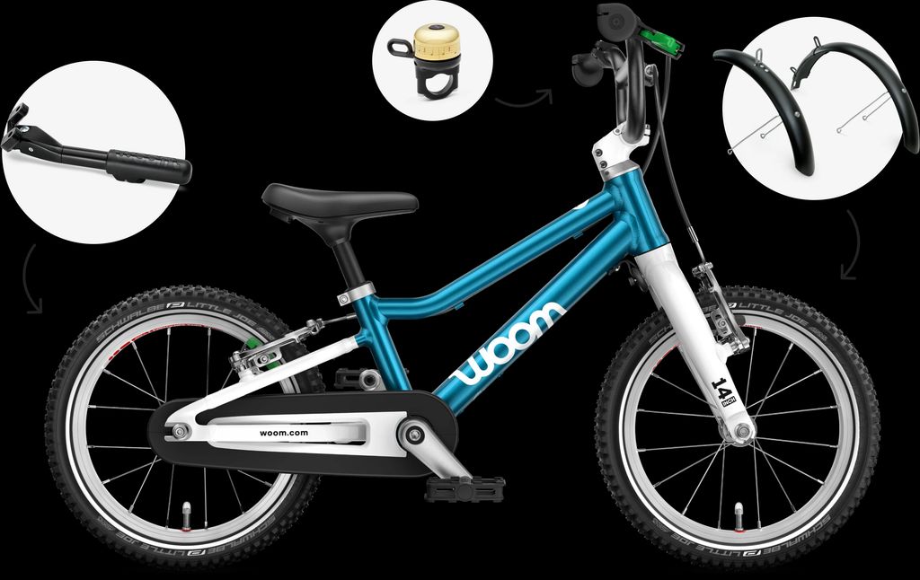 woom GO 3 AUTOMAGIC + Basic Zubehörpaket - woom red