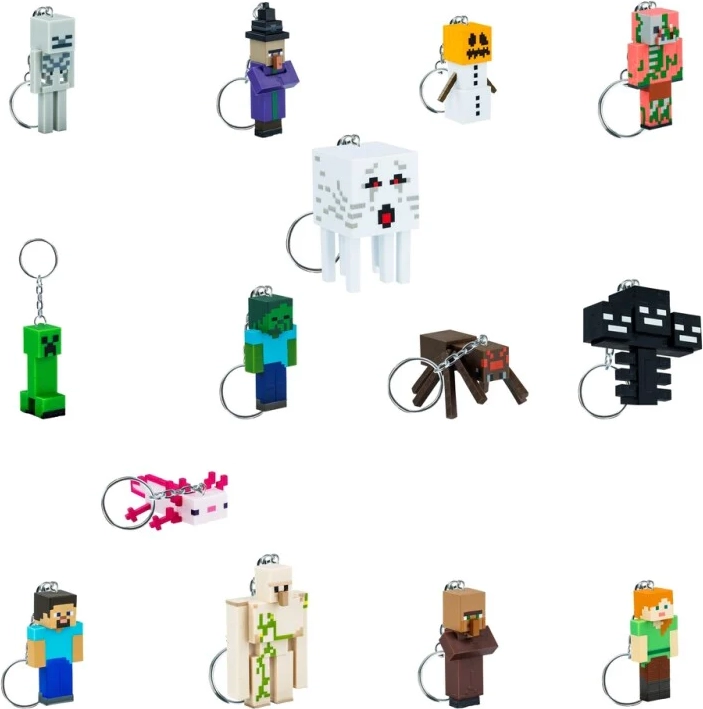 Minecraft Figurnøglering Foliepose Assorteret