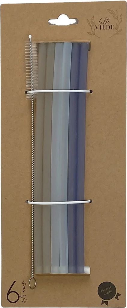by lille vilde sky silicone sugerør 6pcs