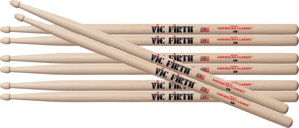 Vic Firth 5B American Hickory Value Pack
