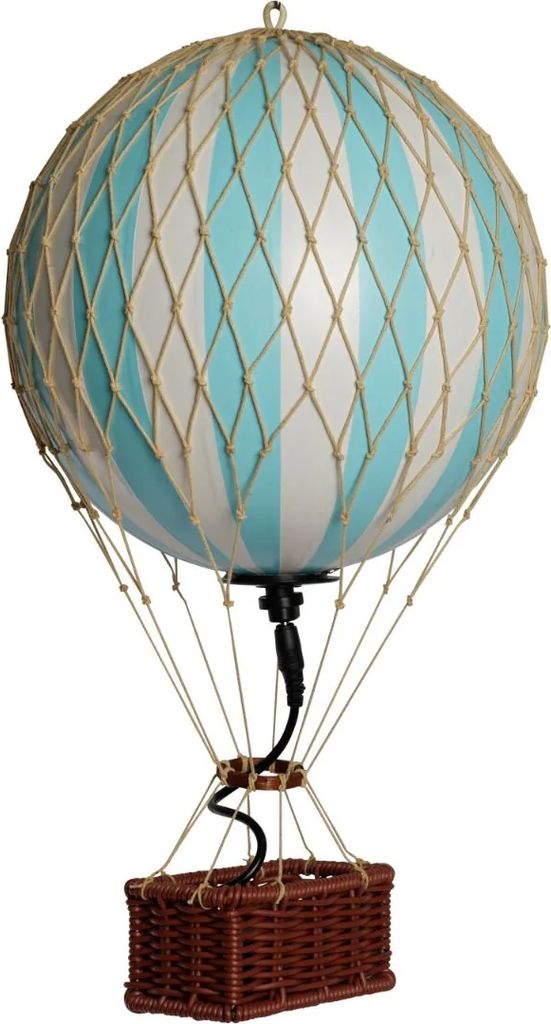 Luftballon Light Blue LED Lys, 18 cm. Travels Light, Authentic Models
