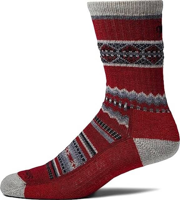 Smartwool Men's Everyday Snowed In Sweater Crew Socks, 34-37, Tibetan Red