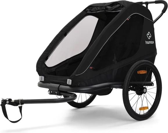hamax traveller cykelvagn, black/black
