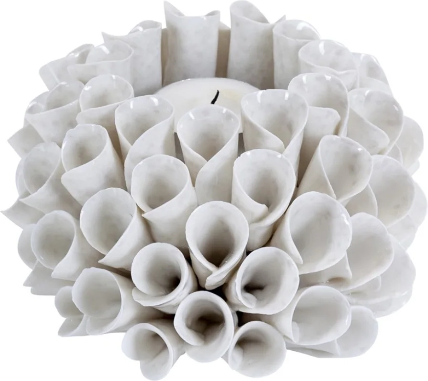 mogihome shelly fyrfadsstage - creme