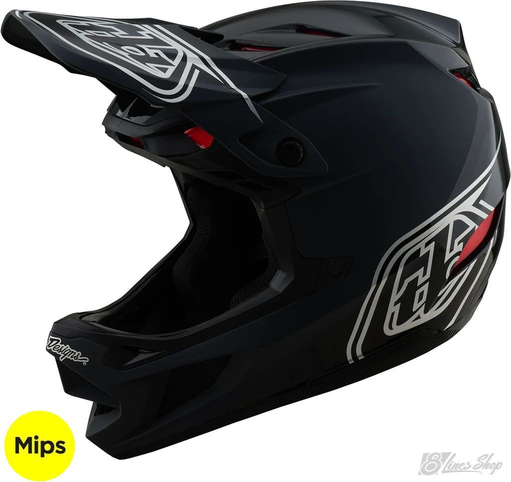 TLD D4 Polyacrylite MIPS Helmet Shadow - Black