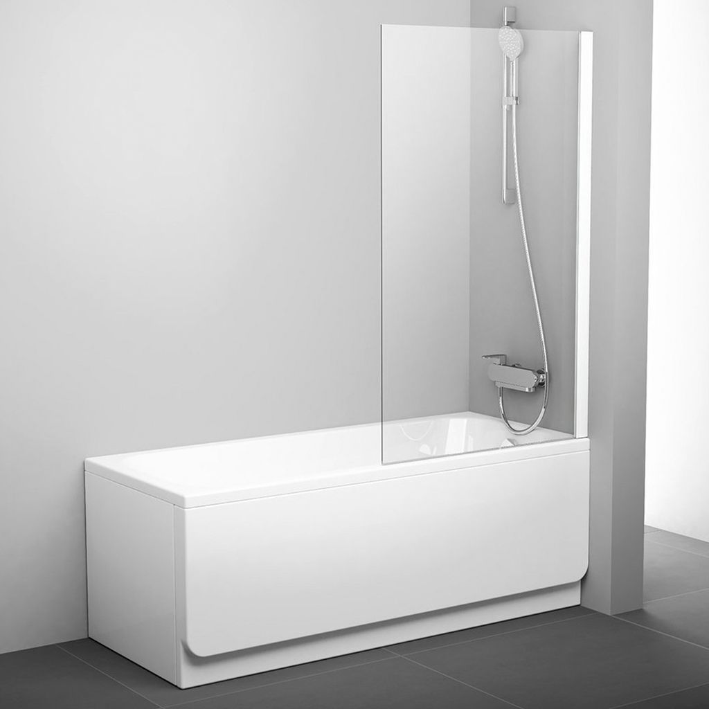Hill Ceramic Badkarsvägg Klyro Vit Matt 6 mm 80x140 cm