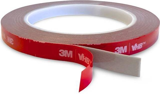 3m vhb dobbeltklæbende tape - 10mm bred - 5m rulle