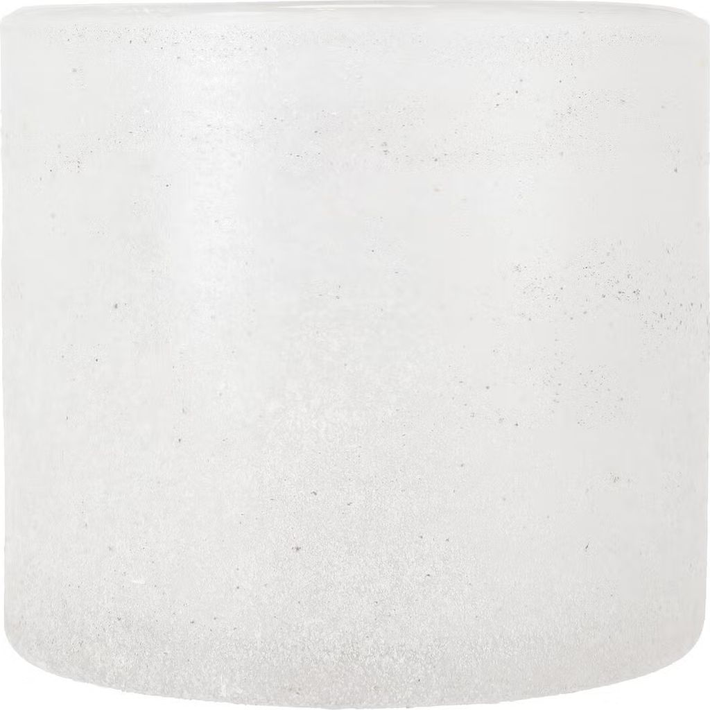 Clas Ohlson Ljuslykta Frostat Glas Vit Värmeljuslykta