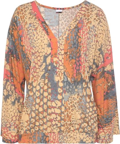 Buffalo Bluse - Beige/Grå/Orange