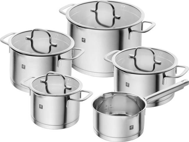 Grydesæt i rustfrit stål – ZWILLING True Flow, 5 dele
