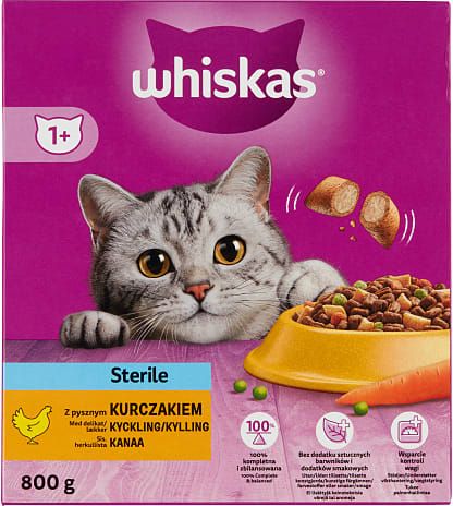 Whiskas Senior Dry Food with Chicken 0.8kg