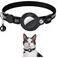 lippa airtag collar for cats and dogs 22-32 cm black