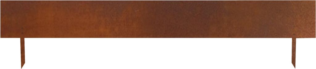 bedkant m/jordspyd, 105x22 cm, corten
