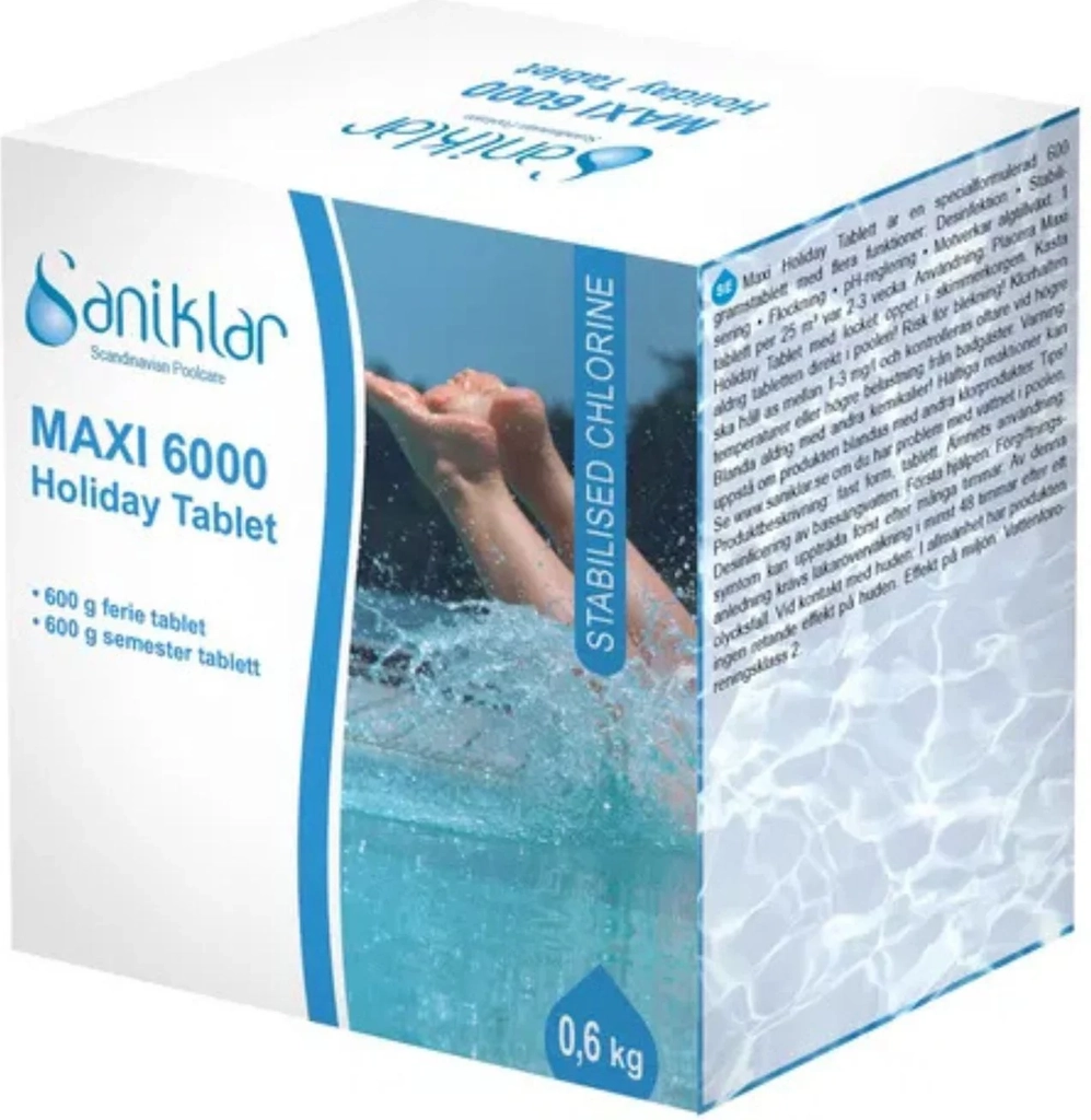 Saniklar - Ferietablet - Maxi 6000 -  Klor - 600 g