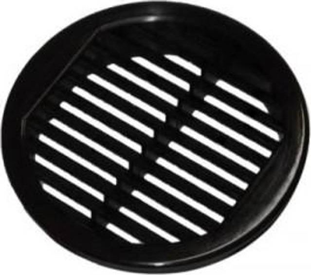 Skabsrist ø50mm sort 4stk | Ventilationsriste