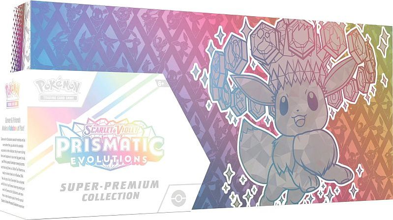 pokemon scarlet & violet: prismatic evolutions - super premium collection (eevee ex) (15 boosters)