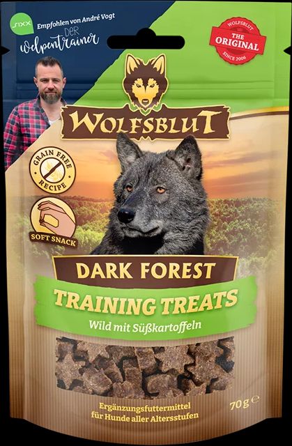 Wolfsblut Dark Forest Træningsbidder Med Vildt Og Sød Kartoffel 70g