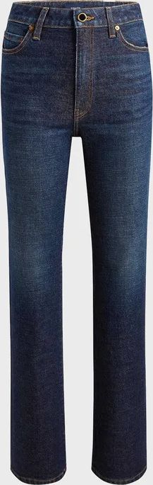Khaite Danielle High-Rise Straight Jeans - Blue