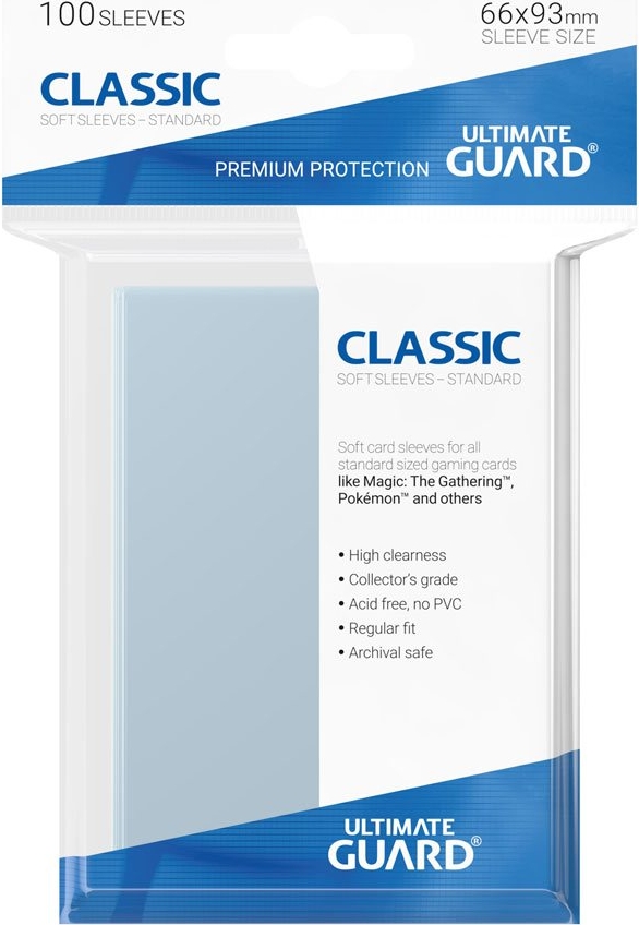 Classic Soft Sleeves Transparent 100 Pcs