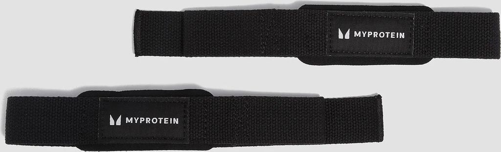 myprotein padded lifting straps – sort