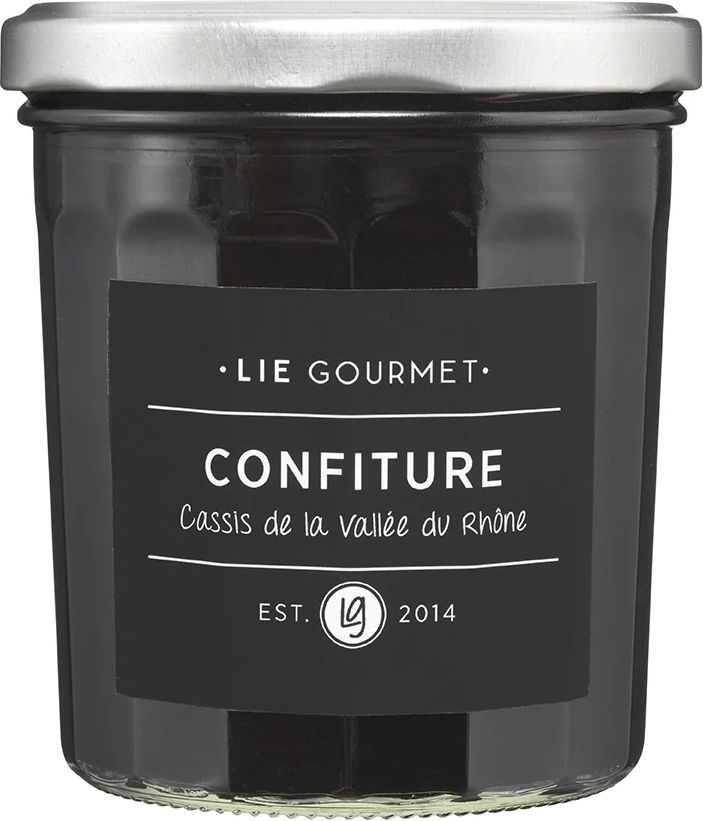 lie gourmet, marmelade, solbær, 370 g.