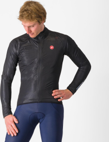 Castelli Squall Shell Jacket Light Black Silver Gray