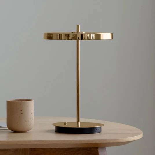 umage led-bordlampe asteria move poleret messing 31 cm