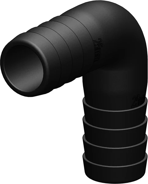 trudesign vinkelstykke 90° 19mm sort