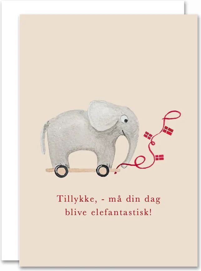 Elefantastisk, A7 Kort m. Kuvert, All By Voss