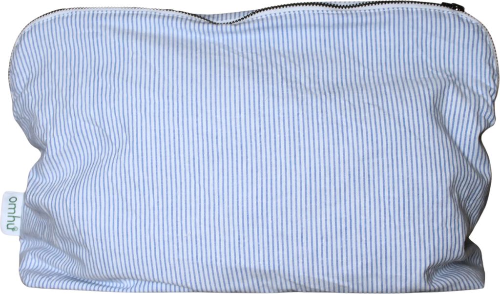 toilettaske 34x24 cm mini strib blå