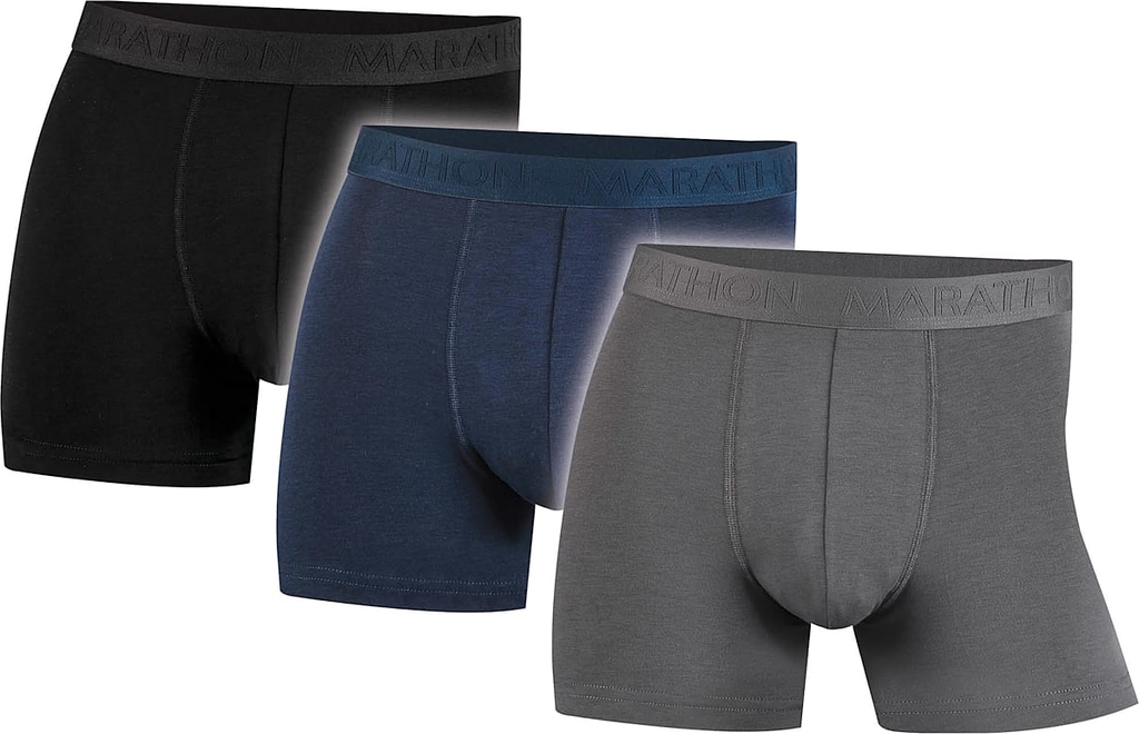 marathon herre 3-pak tights str. 3xl - grå/blå/sort