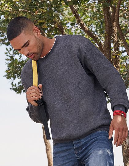 Fruit of the Loom Sweatshirt Bomuld Regular Fit Heather Navy