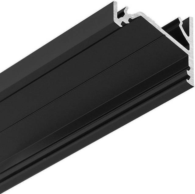 2m aluprofil CORNER14 EE7F/TY - Sort anodiseret, hjørne, LED skinne
