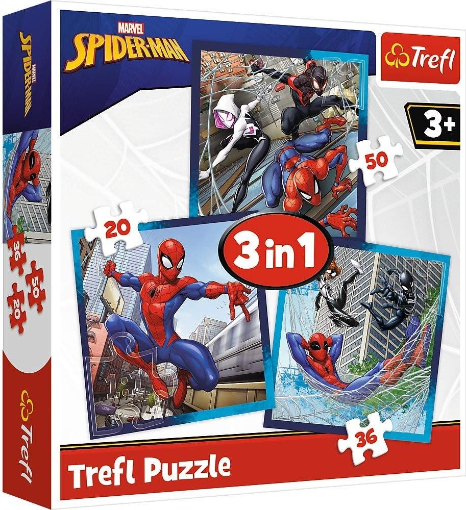 Trefl PUZZLE 3IN1 SPIDERMAN SPIDER FRIEND 34874 TR