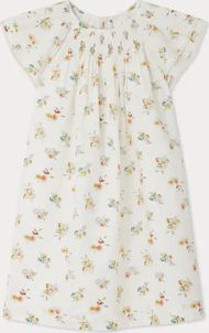 Salome smocked dress with floral print