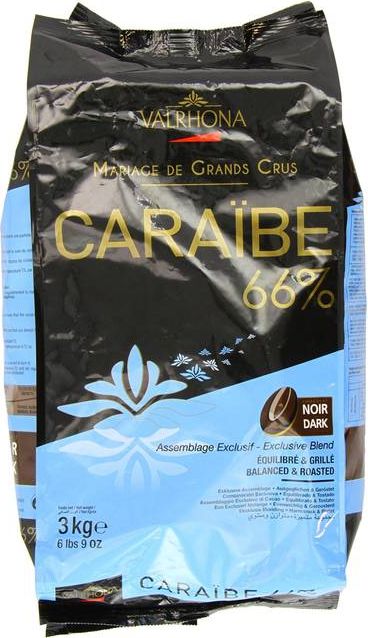 Valrhona Feves Caraïbe 66%, 3