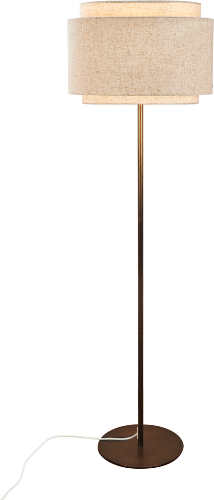 DFTP Takai Floor E27 Brunish Brass Beige Shade 0008 - Gulvlamper hos Magasin