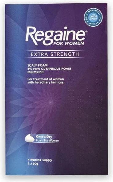regaine for women extra strength scalp foam 5%w/w (60gx2)