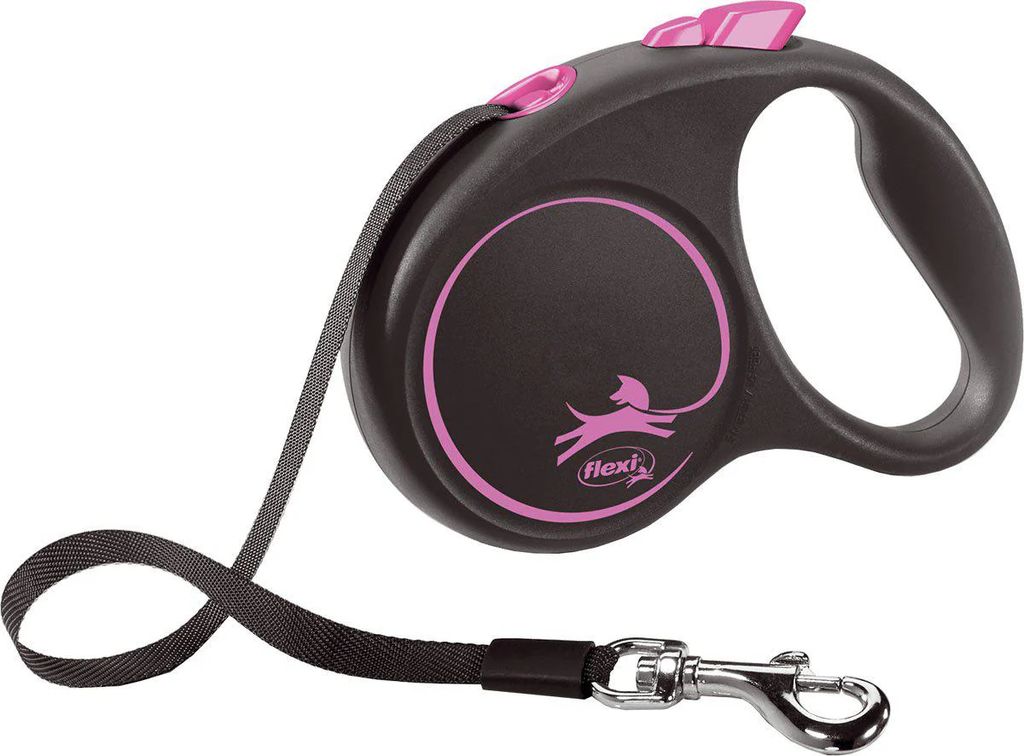 flexi black design s leash 5 m 15 kg black