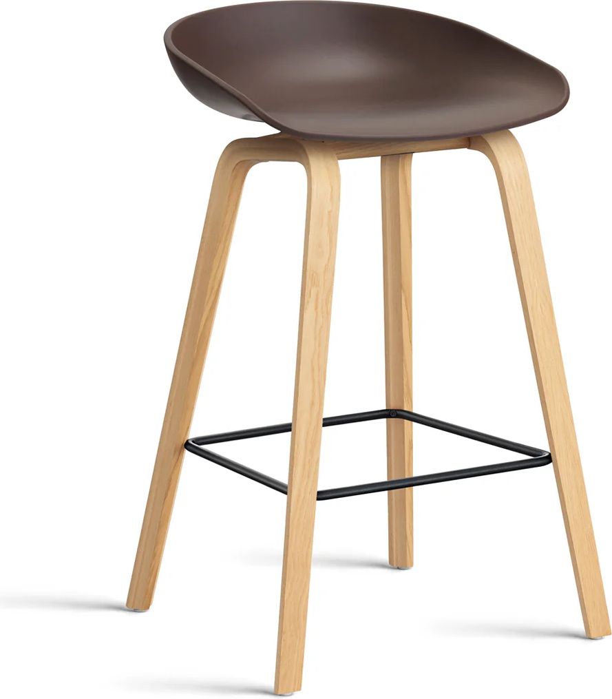 hay aas32 barstol h65 sort/stål/sort