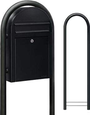 Postkassesæt Med Stander Sort BobiClassic-S