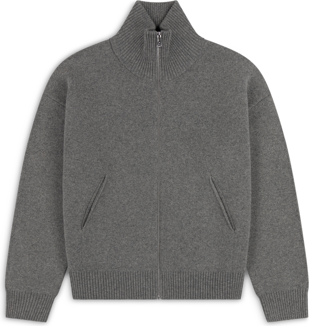 Axel Arigato Core Zip-Up Sweater - Grey Melange